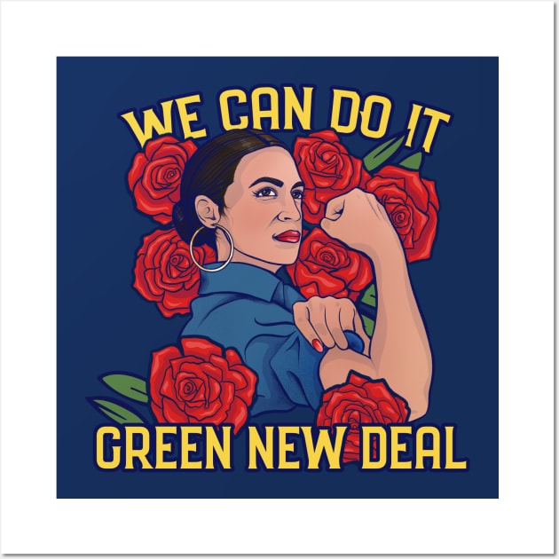 We can do it the green new deal Wall Art by bubbsnugg